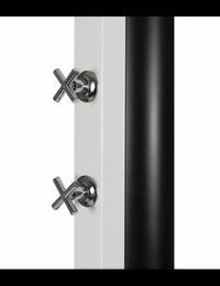 Doccia solare bianca per piscina - con risciacquo dei piedi - 40L