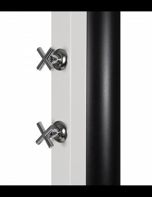 Doccia solare bianca per piscina - con risciacquo dei piedi - 40L