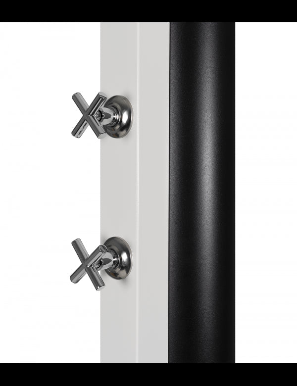 Doccia solare bianca per piscina - con risciacquo dei piedi - 40L