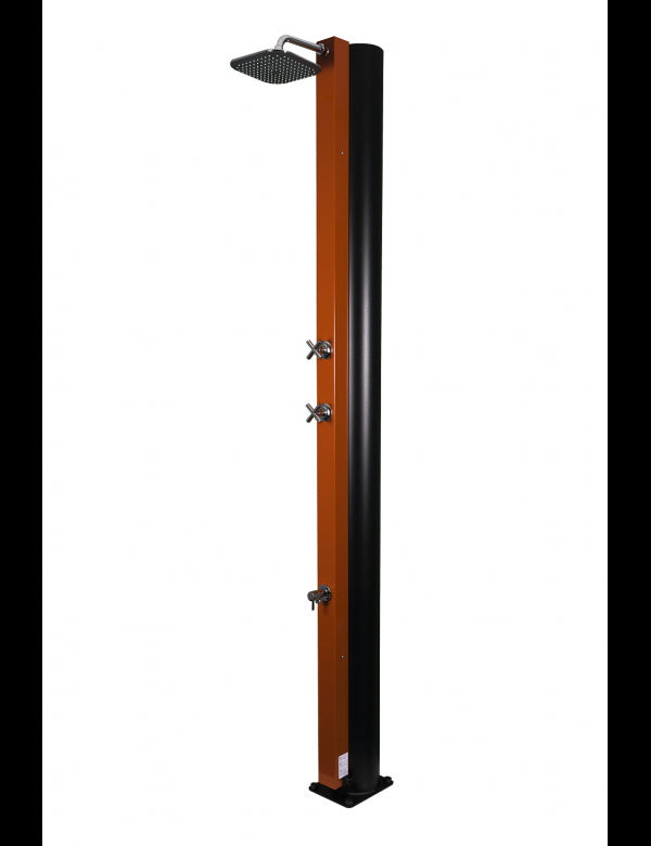 Doccia solare arancione per piscina con risciacquo dei piedi - 40L