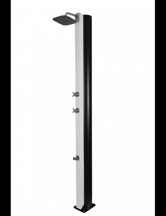 Doccia solare bianca per piscina - con risciacquo dei piedi - 40L