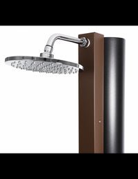 Doccia solare rustica marrone per piscina - con risciacquo dei piedi - 40L
