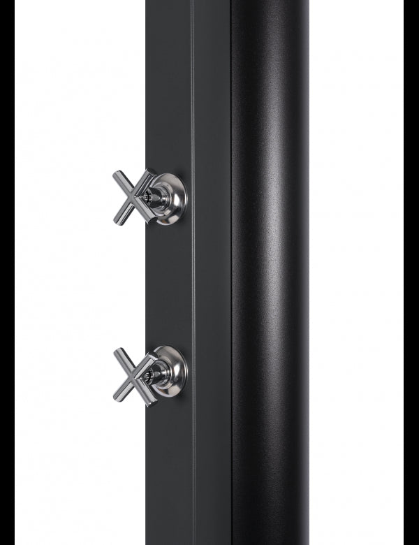 Doccia solare grigia per piscina con risciacquo dei piedi - 40L