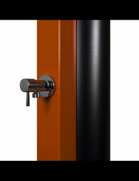 Doccia solare arancione per piscina con risciacquo dei piedi - 40L