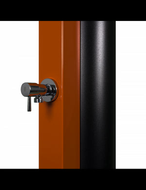 Doccia solare arancione per piscina con risciacquo dei piedi - 40L