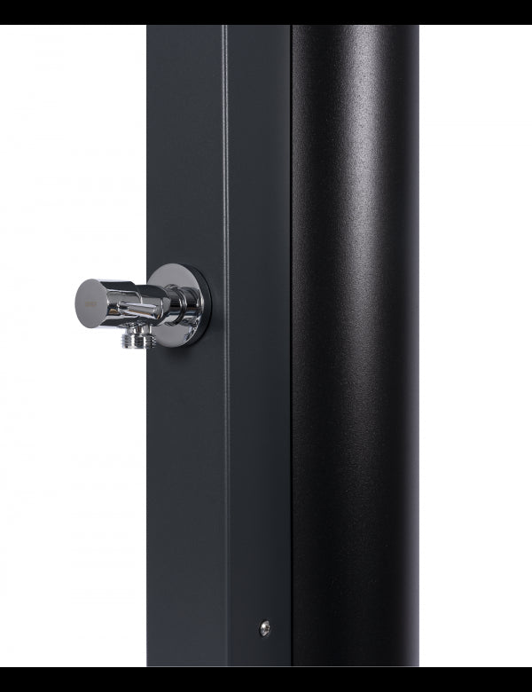 Doccia solare grigia per piscina con risciacquo dei piedi - 40L