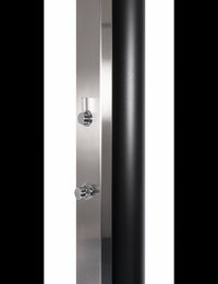 Doccia solare per piscina PULSATE in acciaio inox. con 40 litri di risciacquo dei piedi