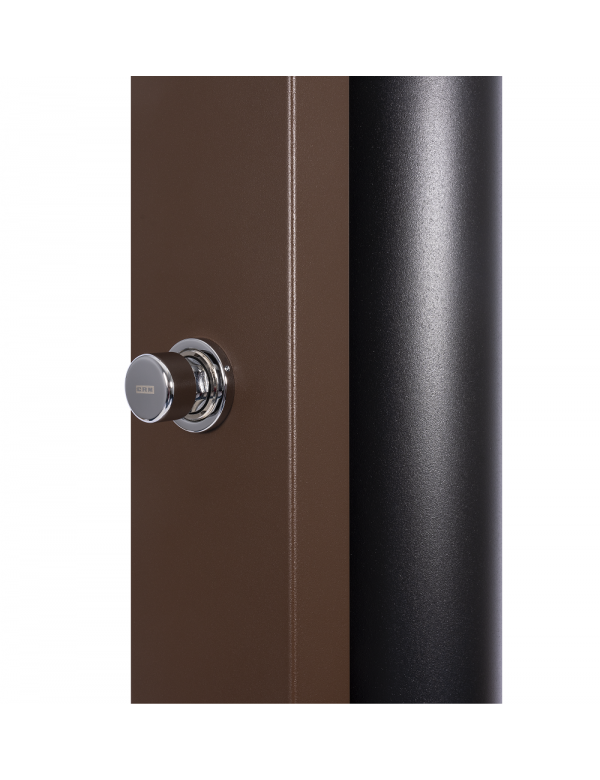 PULSATE Doccia solare rustica marrone per piscina con piedini a filo 40L