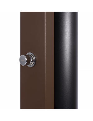 PULSATE Doccia solare rustica marrone per piscina con piedini a filo 40L