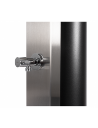 Doccia solare per piscina PULSATE in acciaio inox. con 40 litri di risciacquo dei piedi