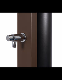 PULSATE Marrone Piscina Solare Doccia Filo Temporizzato Piedi 40L