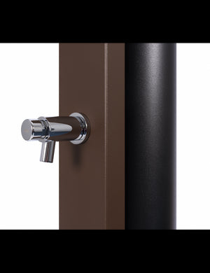 PULSATE Marrone Piscina Solare Doccia Filo Temporizzato Piedi 40L