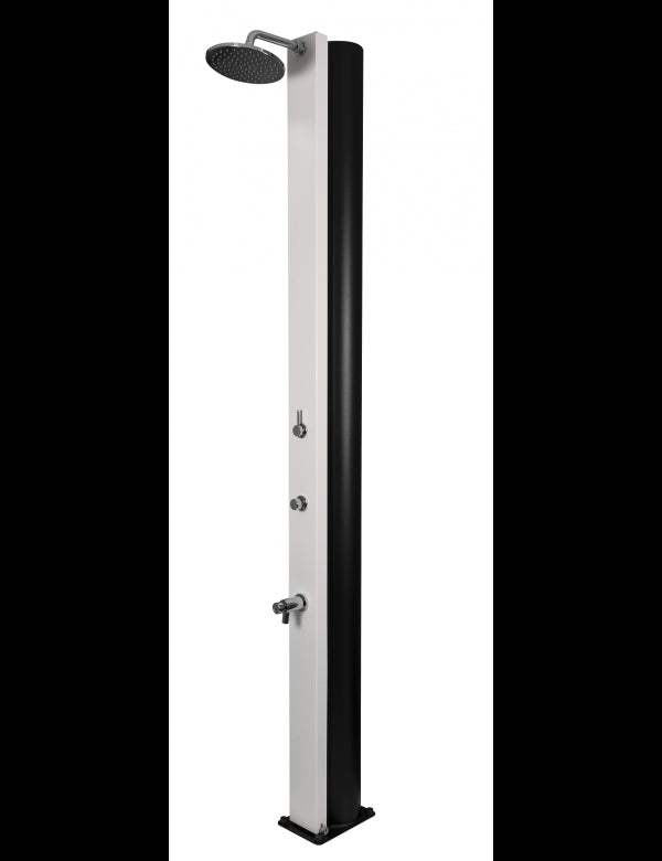 Doccia solare bianca PULSATE + risciacquo piedi temporizzato 40L