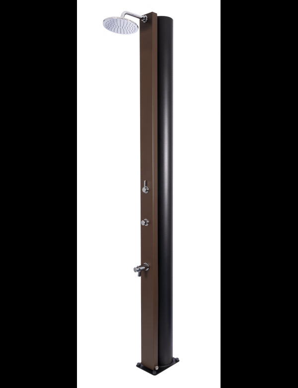 PULSATE Marrone Piscina Solare Doccia Filo Temporizzato Piedi 40L