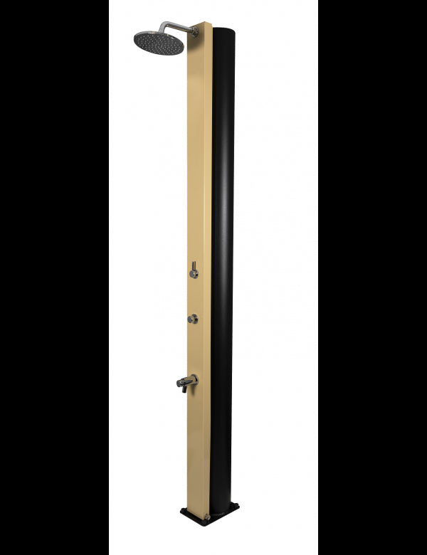 PULSATE Doccia solare per piscina beige con risciacquo dei piedi temporizzato 40L