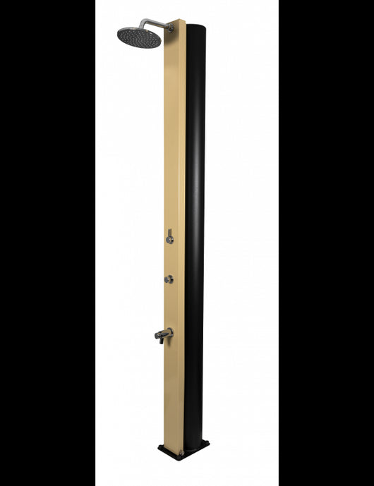 PULSATE Doccia solare per piscina beige con risciacquo dei piedi temporizzato 40L