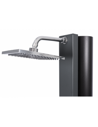 SQUARE Doccia Solare per Piscina Grigio Antracite con Piedini a Filo 40L