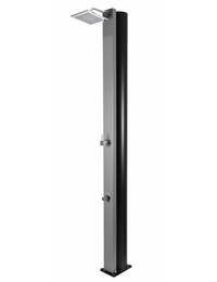 SQUARE Doccia solare per piscina grigia con risciacquo dei piedi 40L