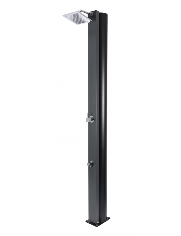 SQUARE Doccia Solare per Piscina Grigio Antracite con Piedini a Filo 40L