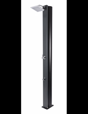 SQUARE Doccia Solare per Piscina Grigio Antracite con Piedini a Filo 40L