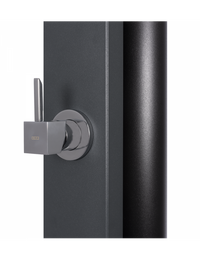 SQUARE Doccia Solare per Piscina Grigio Antracite con Piedini a Filo 40L