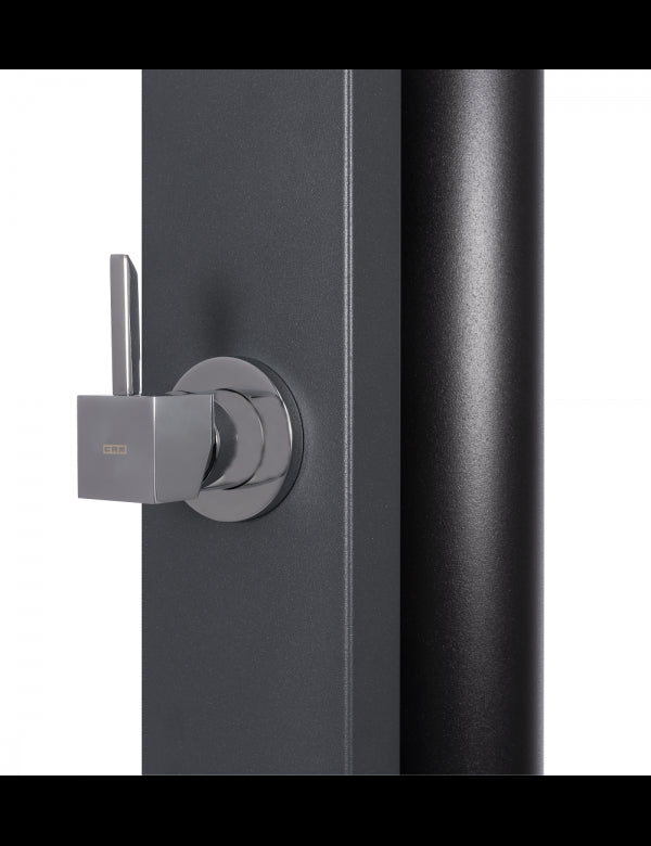 SQUARE Doccia Solare per Piscina Grigio Antracite con Piedini a Filo 40L