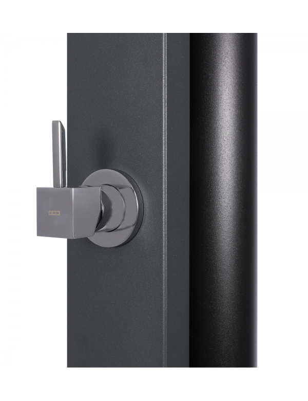 SQUARE Doccia Solare per Piscina Grigio Antracite con Piedini a Filo 40L