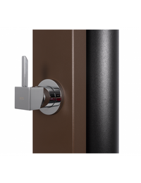 SQUARE Doccia solare per piscina marrone rustica con piedini a filo 40L