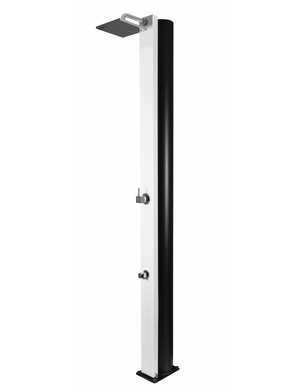 SQUARE Doccia solare bianca per piscina con risciacquo dei piedi - 40L