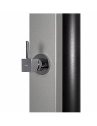 SQUARE Doccia solare per piscina grigia con risciacquo dei piedi 40L