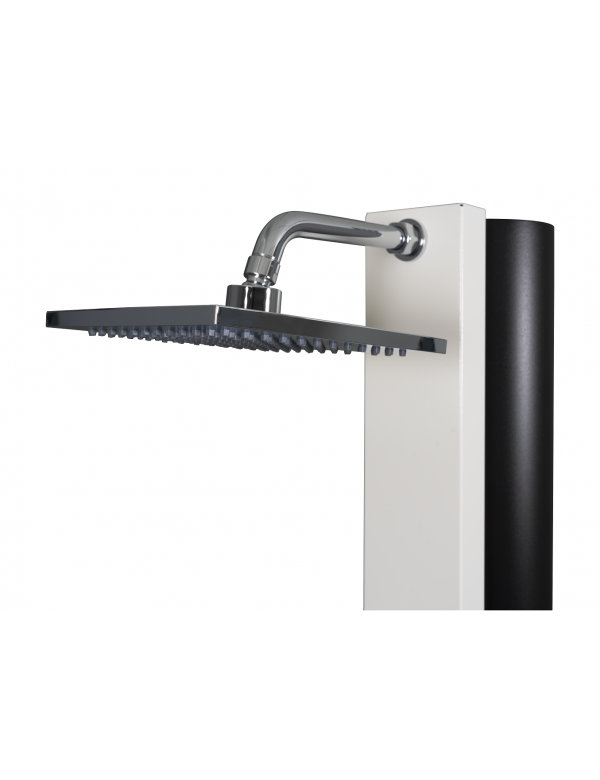 SQUARE Doccia solare bianca per piscina con risciacquo dei piedi - 40L