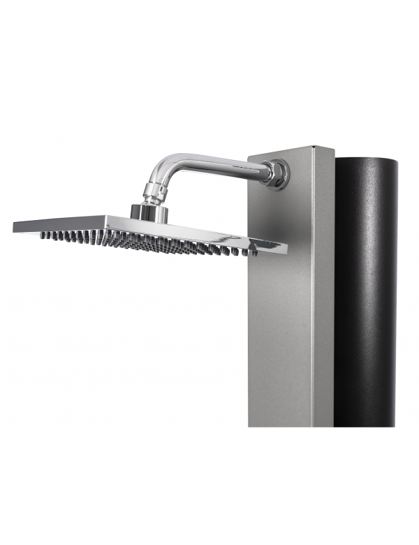 SQUARE Doccia solare per piscina grigia con risciacquo dei piedi 40L