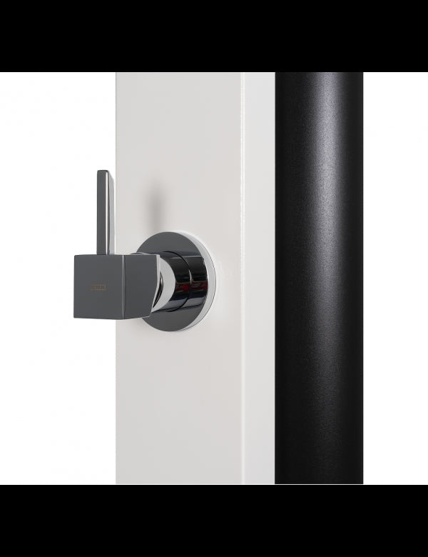 SQUARE Doccia solare bianca per piscina con risciacquo dei piedi - 40L