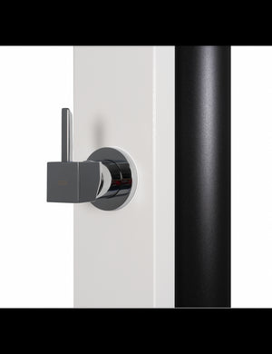 SQUARE Doccia solare bianca per piscina con risciacquo dei piedi - 40L