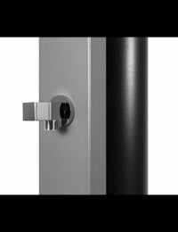 SQUARE Doccia solare per piscina grigia con risciacquo dei piedi 40L