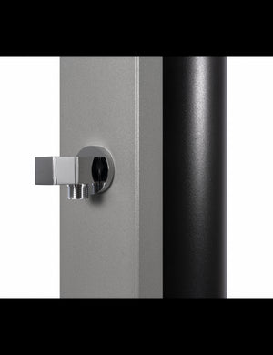 SQUARE Doccia solare per piscina grigia con risciacquo dei piedi 40L