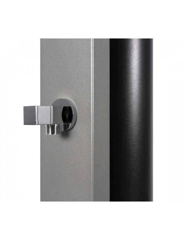 SQUARE Doccia solare per piscina grigia con risciacquo dei piedi 40L