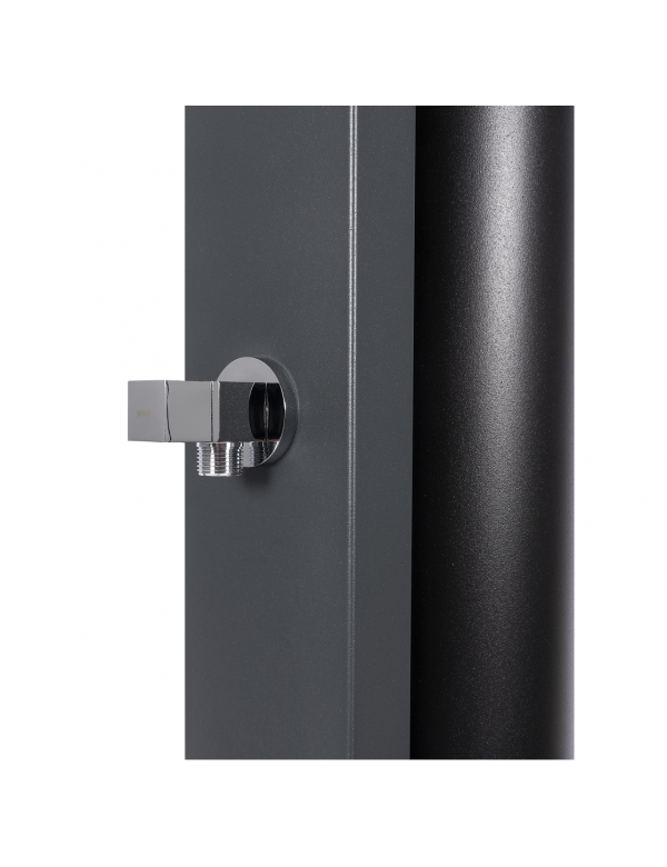 SQUARE Doccia Solare per Piscina Grigio Antracite con Piedini a Filo 40L
