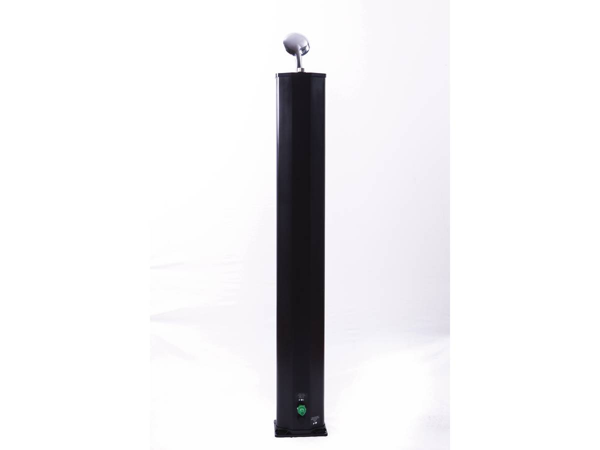 Doccia solare per piscina in PVC "Fresh 8" - 20L + atomizzatore - Nero e argentato