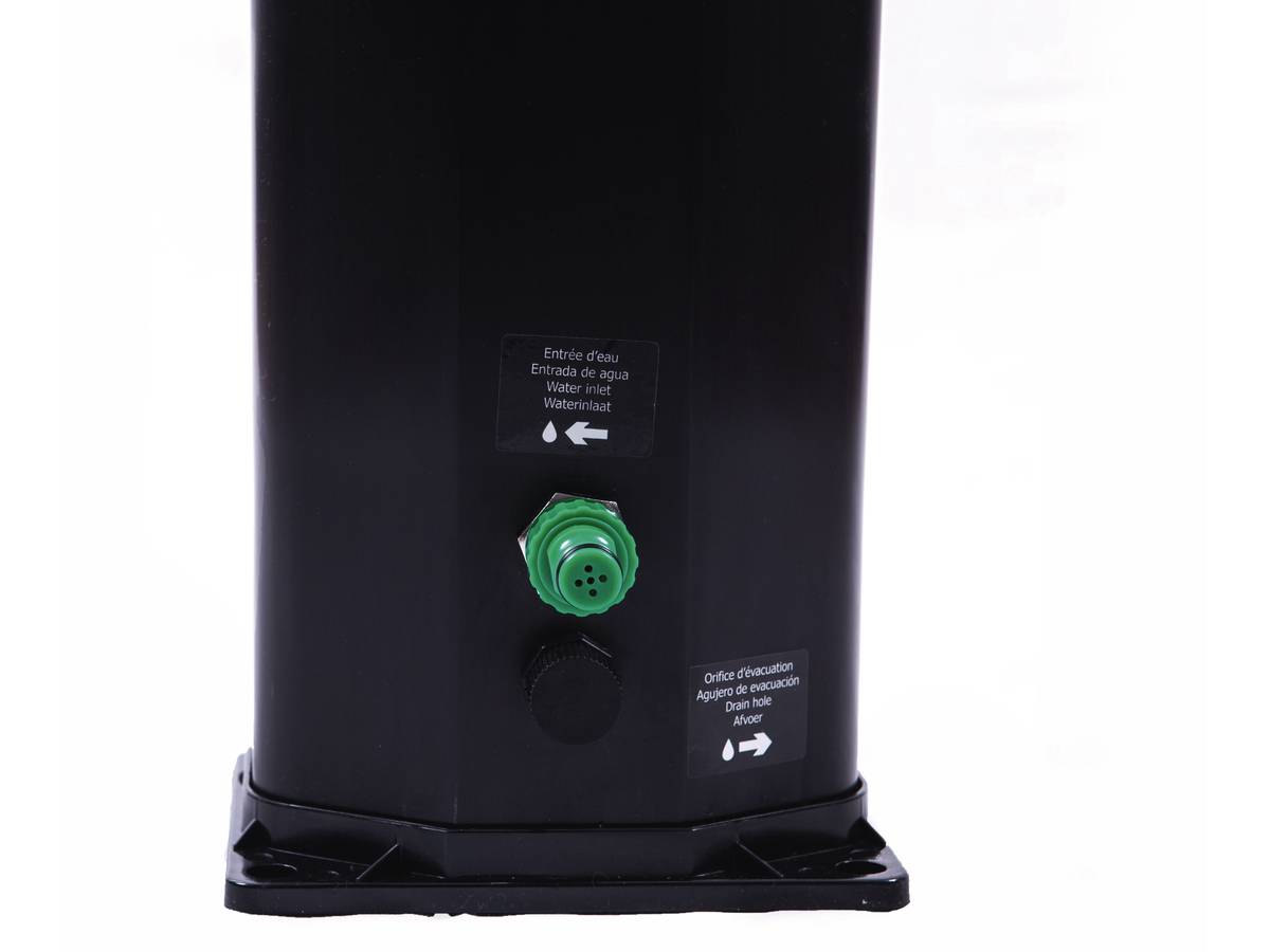 Doccia solare per piscina in PVC "Fresh 8" - 20L + atomizzatore - Nero e argentato