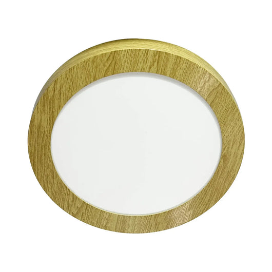 LÚZETE - DOWNLIGHT LED DA SUPERFICIE CIRCOLARE 18W 3000K-6000K Ø 22 CM COLORE LEGNO