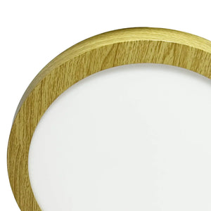 LÚZETE - DOWNLIGHT LED DA SUPERFICIE CIRCOLARE 24W 3000K-6000K Ø 29,5 CM COLORE LEGNO