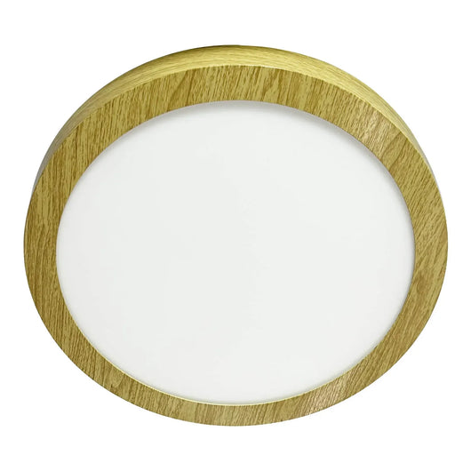 LÚZETE - DOWNLIGHT LED DA SUPERFICIE CIRCOLARE 24W 3000K-6000K Ø 29,5 CM COLORE LEGNO
