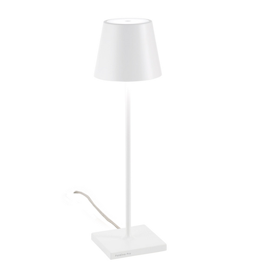 Lampada da Tavolo Poldina Bianca 230V con spina LED Dimmerabile 11x38 cm - Design Moderno in Alluminio