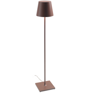 Lampada da Terra Poldina Corten 230V Piantana con spina 28x150cm - Design Moderno in Alluminio