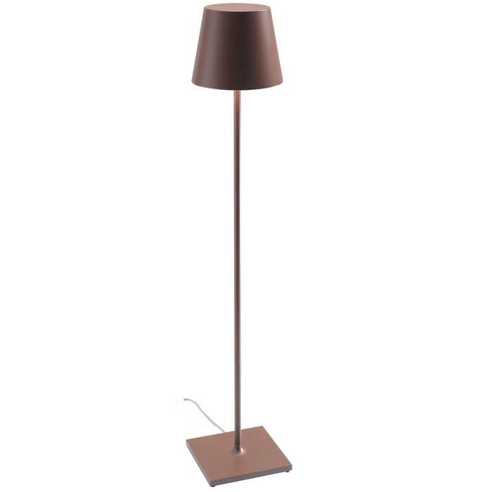 Lampada da Terra Poldina Corten 230V Piantana con spina 28x150cm - Design Moderno in Alluminio