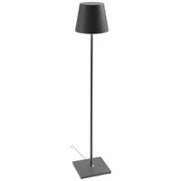 Lampada da Terra Poldina Grigio Scuro 230V Piantana con spina 28x150cm - Design Moderno in Alluminio