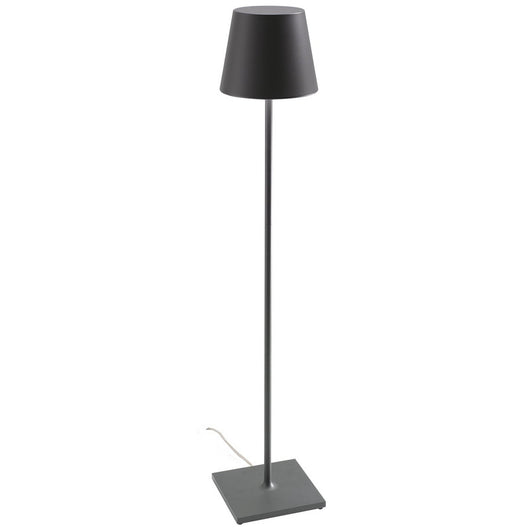 Lampada da Terra Poldina Grigio Scuro 230V Piantana con spina 28x150cm - Design Moderno in Alluminio