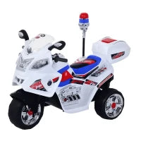 Moto Elettrica per Bambini da 3-5 Anni Motorino Elettrico Giocattolo 3 Ruote con Musica, Velocità 3KM/h, Luci 112×51×72.5cm