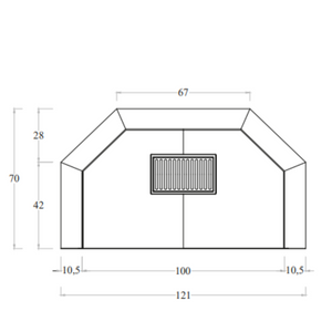 Camino legna prefabbricato refrattario focolare aperto m120 ref riscaldamento